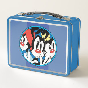 Animaniacs Warner Siblings Circle Graphic Metal Lunch Box