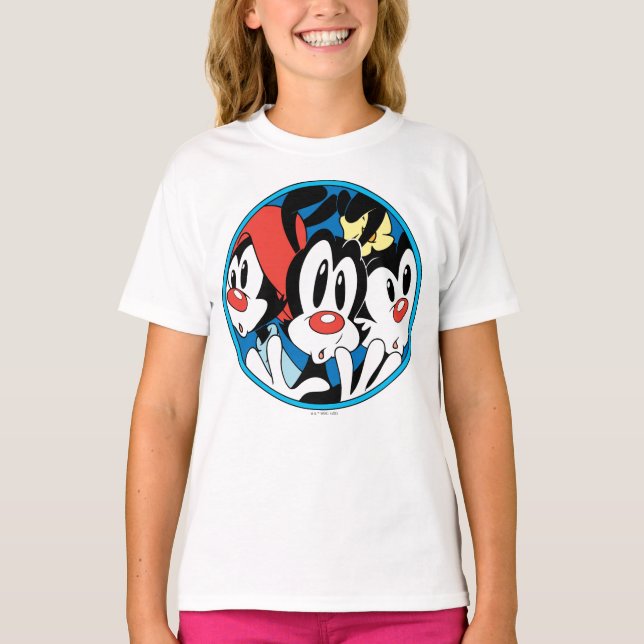 Animaniacs | Warner Siblings Circle Graphic T-Shirt (Front)