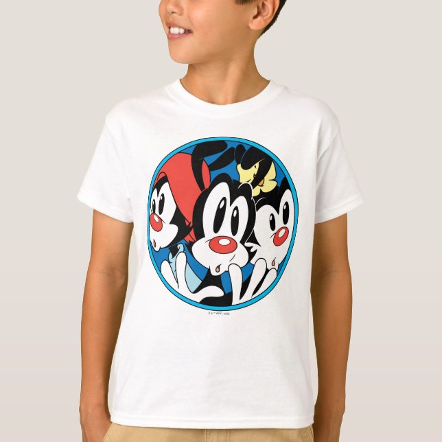 Animaniacs | Warner Siblings Circle Graphic T-Shirt (Front)