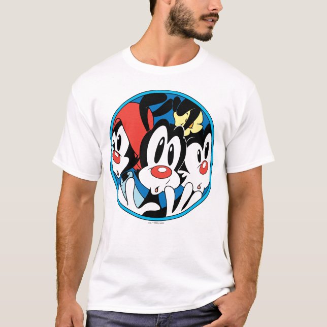Animaniacs | Warner Siblings Circle Graphic T-Shirt (Front)