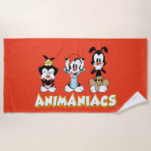 Animaniacs Warner Siblings "No Evil" Graphic Beach Towel