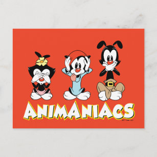 Animaniacs   Warner Siblings "No Evil" Graphic Postcard