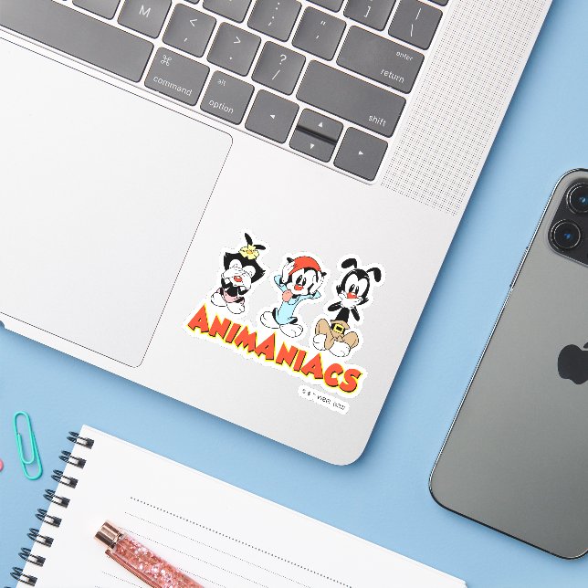 Animaniacs | Warner Siblings "No Evil" Graphic Sticker (Laptop w/ iPhone)