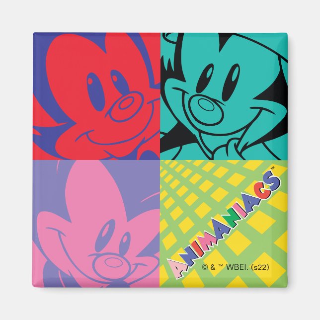 Animaniacs | Warner Siblings Pop Art Graphic Magnet (Front)