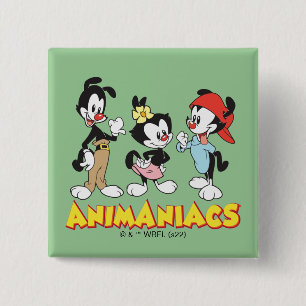 Animaniacs   Yakko, Dot, and Wakko Standing Button