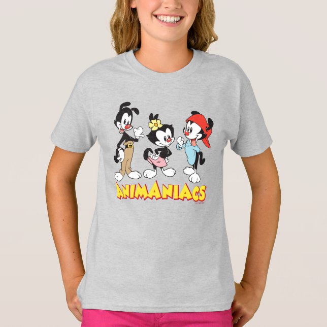 Animaniacs | Yakko, Dot, and Wakko Standing T-Shirt (Front)