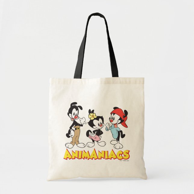 Animaniacs | Yakko, Dot, and Wakko Standing Tote Bag (Front)