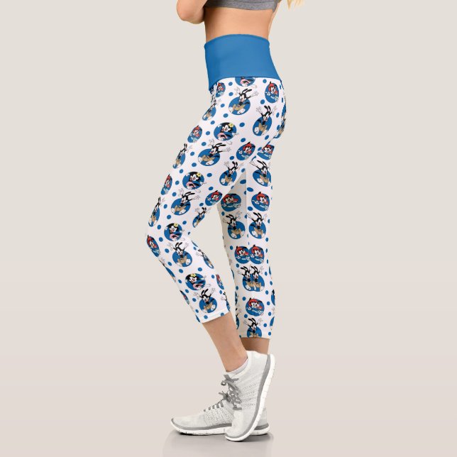 Animaniacs | Yakko, Wakko, & Dot Circle Pattern Capri Leggings (Left)