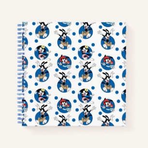 Animaniacs Yakko, Wakko, & Dot Circle Pattern Notebook