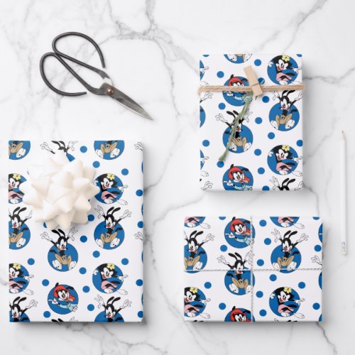 Animaniacs  Yakko Wakko  Dot Circle Pattern Wrapping Paper Sheets