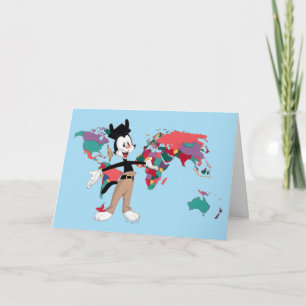 Animaniacs Yakko's World Map Graphic Card