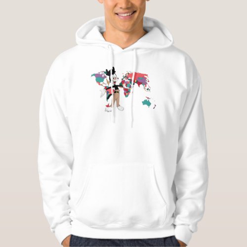 Animaniacs  Yakkos World Map Graphic Hoodie