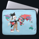 Animaniacs | Yakko's World Map Graphic Laptop Sleeve<br><div class="desc">Check out Yakko in front of his world map,  ready to teach us geography!</div>