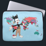 Animaniacs | Yakko's World Map Graphic Laptop Sleeve<br><div class="desc">Check out Yakko in front of his world map,  ready to teach us geography!</div>