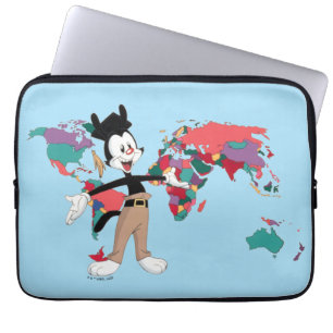 Animaniacs   Yakko's World Map Graphic Laptop Sleeve