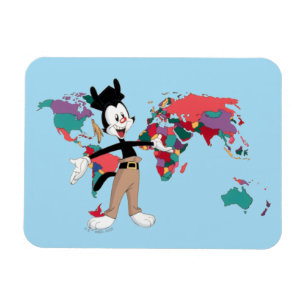 Animaniacs Yakko's World Map Graphic Magnet