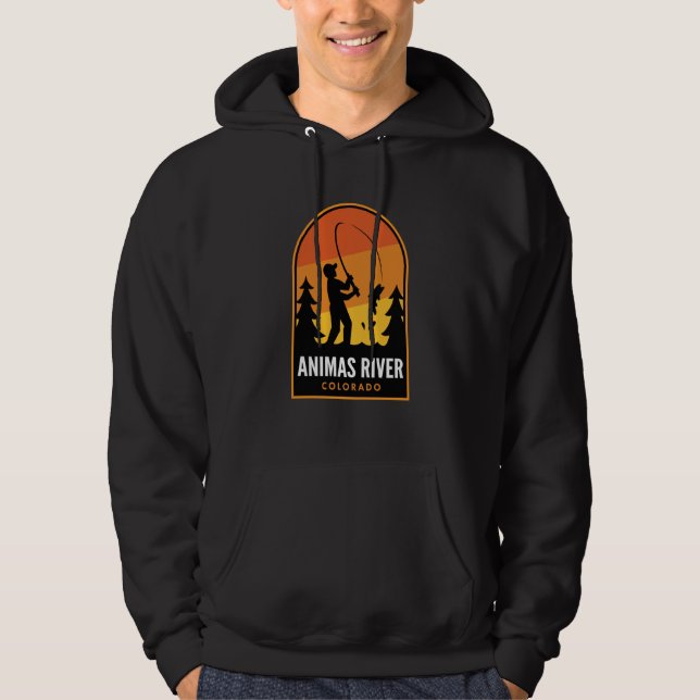 Animas River Colorado Fishing Hoodie (Front)