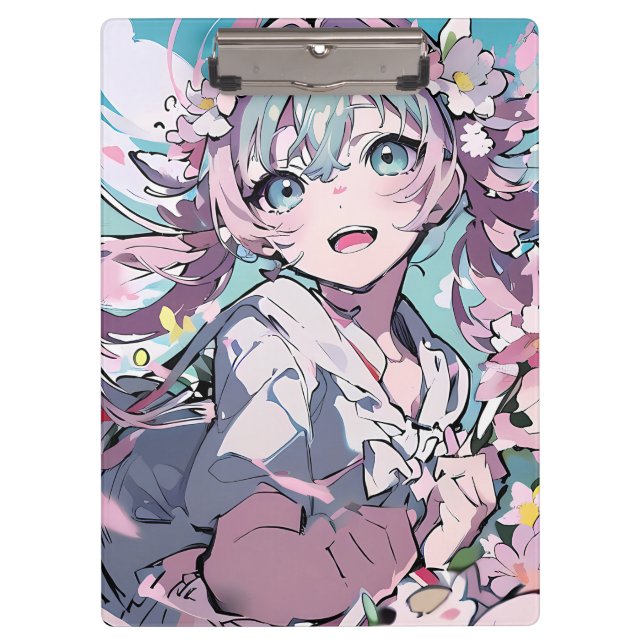 Animated Ai Generated Girl Clipboard (Front)