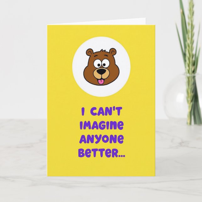 Animated Bear Mothers Day Card (Front)