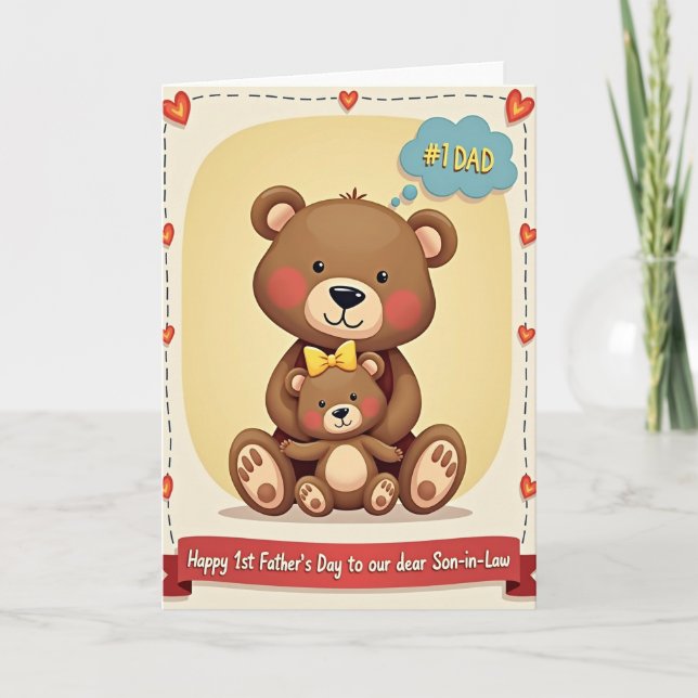 Animated Bears Fathers Day Card (Front)