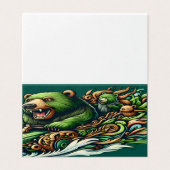 Animated Bears Riding a Green Car (Outside Unfolded)