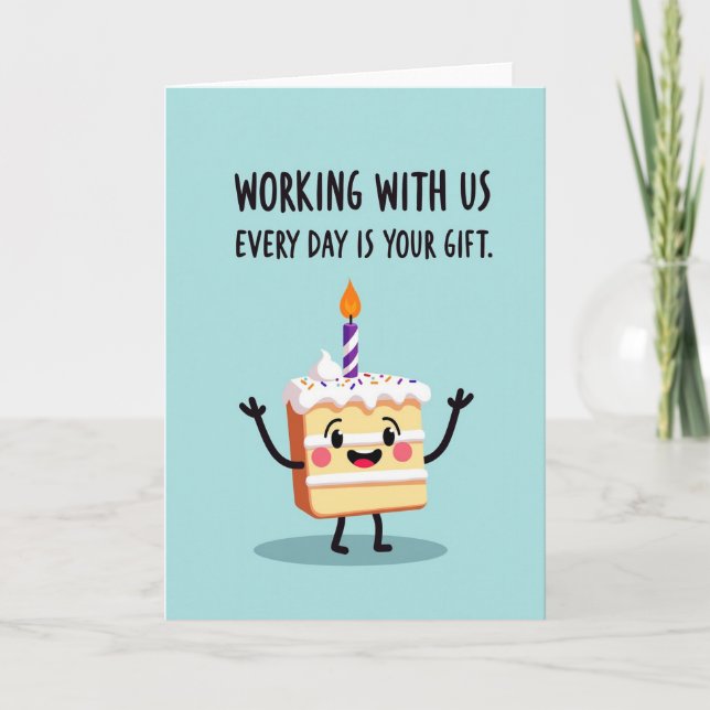 Animated Cake Birthday Card (Front)