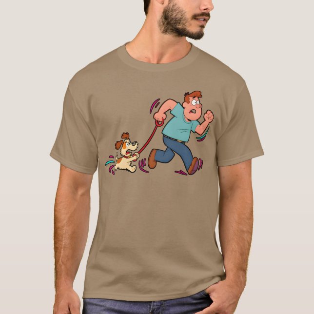 Animated Chase Scene Illustration friends T-Shirt (Front)