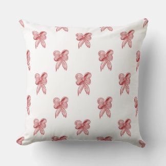 Animated Christmas bow Throw Pillow