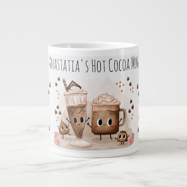 Animated Cocoa Companions Bring Joy to the Season Giant Coffee Mug (Front)