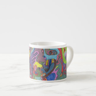 Animated Color, original abstract Espresso Cup