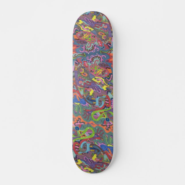 Animated Color, original abstract Skateboard (Front)