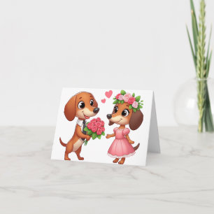 Animated Dachshund Valentine Card