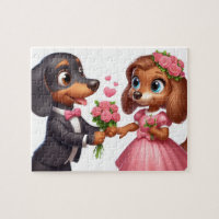 Animated Dachshund Valentine