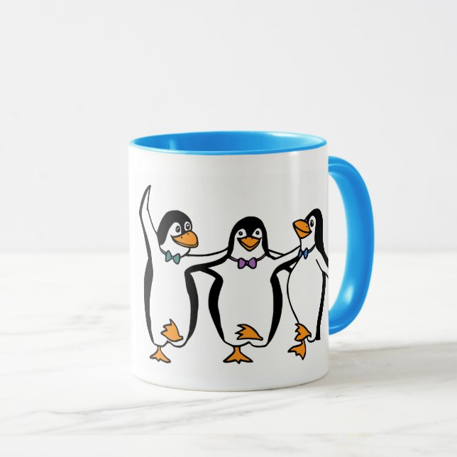 Animated Dancing Penguins Mug (Front Right)