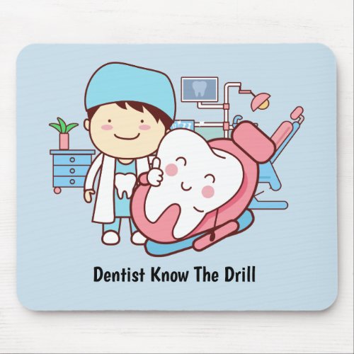 Animated dentist with tooth mouse pad