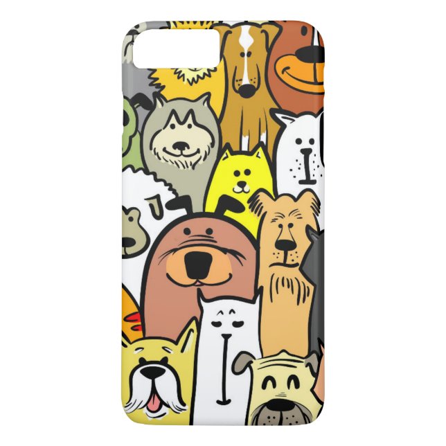 Animated Dogs and Cats illustrations Case-Mate iPhone Case (Back)