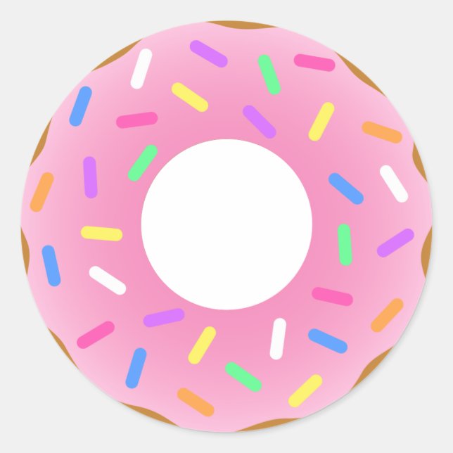 Animated Donuts Classic Round Sticker (Front)