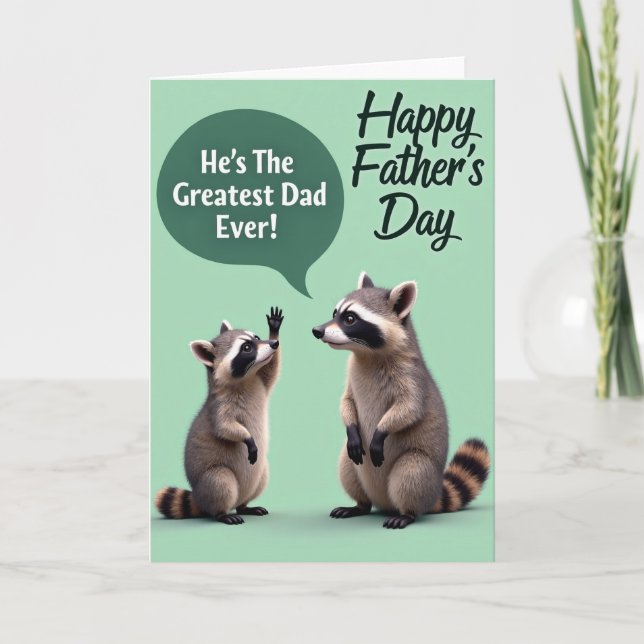 Animated Fathers Day Animal Card (Front)