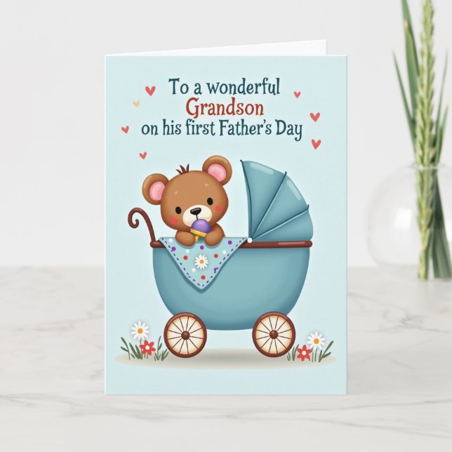 Animated Fathers Day Baby Card (Front)