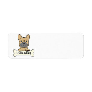 Animated French Bulldog Label
