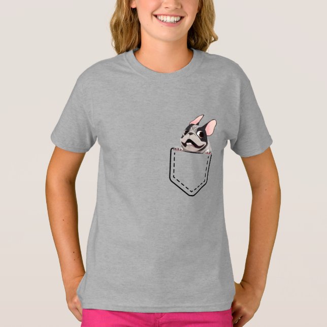 Animated French Bulldog   T-Shirt (Front)