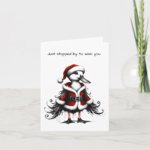 Animated Gothic Duck Christmas Card