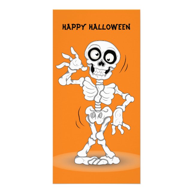 Animated Halloween Skeleton Card (Front)