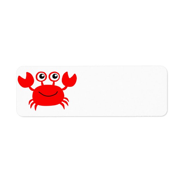 Animated happy Crab Label (Front)