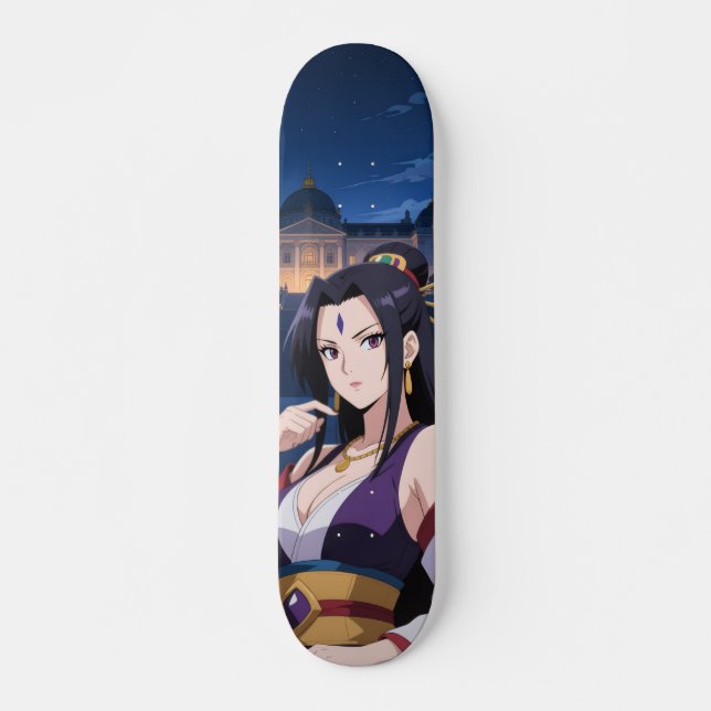 Animated Japanese Princess Palace Skateboard (Front)