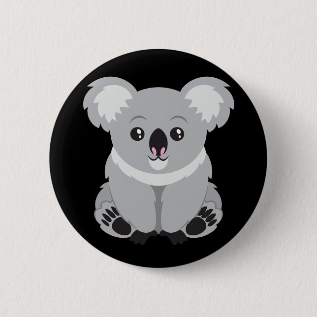 Animated Koala Bear Button (Front)