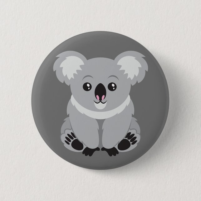Animated Koala Bear Button (Front)