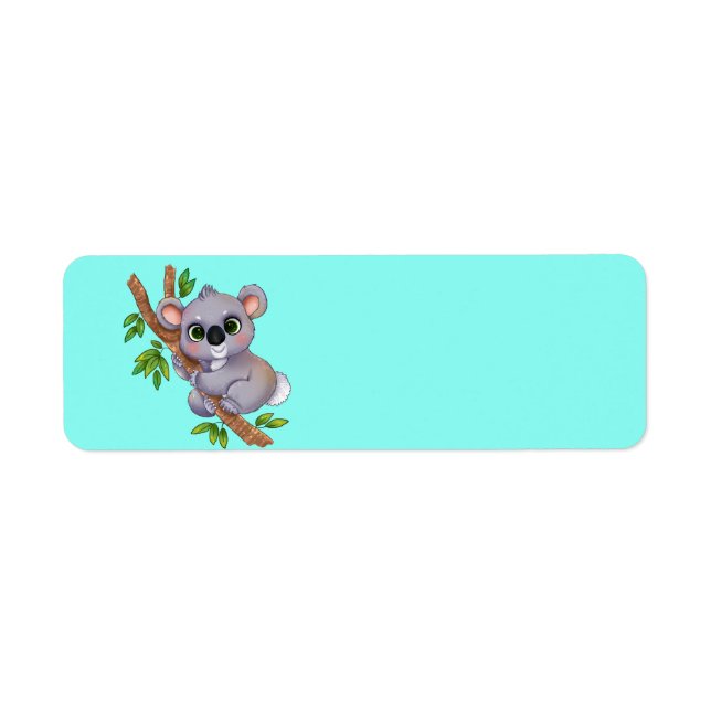 Animated Koala Bear Label (Front)