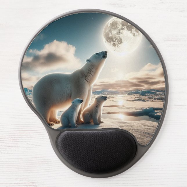 Animated Mousepad with Polar Bear Picture (Front)
