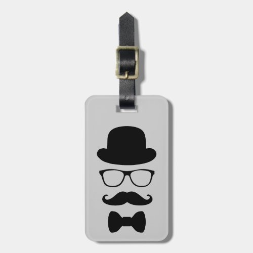 Animated Mustach Face Luggage Tag